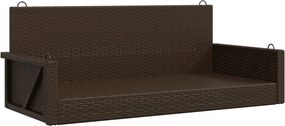 vidaXL barna polyrattan hintapad 119 x 56 x 48 cm