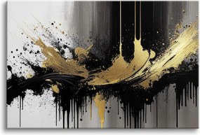 Absztrakt vászonkép a nappaliba Hálószobai vászonképek Arany 80x120