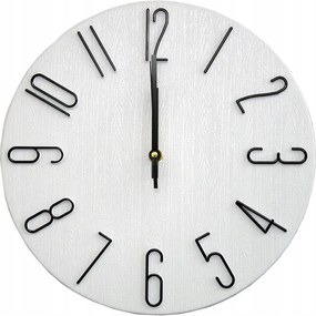 falióra átmérője 30 cm, 3D számlap, Ph, fém Fehér