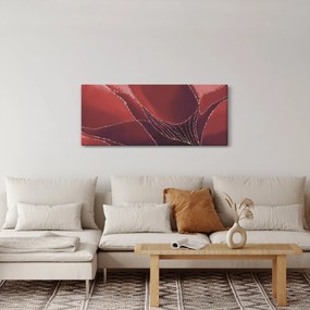 Kép - Piros absztrakt virág N⁰2 (120x50 cm)