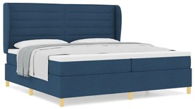 Boxspring Ágy Matracra Kék 200x200 cm Szövet
