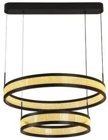 LED dimmelhető csillár zsinóron LED/70W/230V fekete + távirányítás