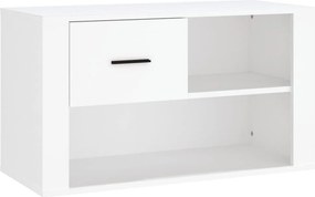 vidaXL fehér szerelt fa cipősszekrény 80x35x45 cm
