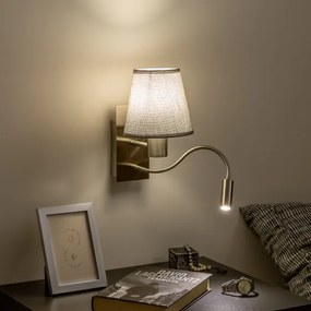 Brilagi - LED Fali lámpa NUBILA 1xE27/25W/230V + LED/3W króm/szürke