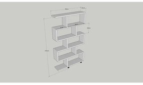 ELIF könyvszekrény 156x90 cm barna