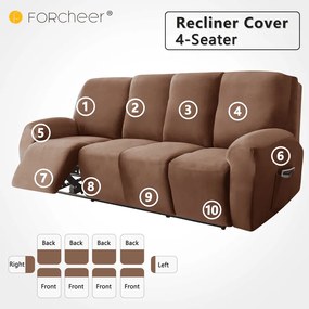 Relax Fotel Huzat (bársonyos, 4 üléses, barna)