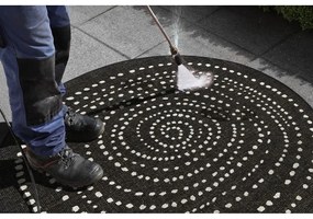 Bali fekete kültéri szőnyeg, ø 140 cm - NORTHRUGS