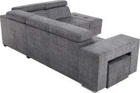 Ülőgarnitúra, szürke, jobbos, MALAGA