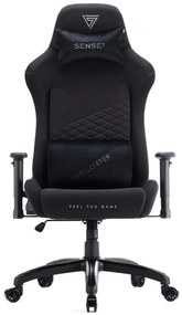 Gamer szék SENSE7 Spellcaster Senshi Edition nagy méret XL fotel, fekete szövet