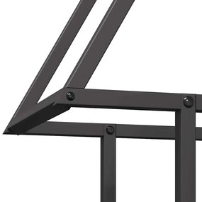 fekete hidegen hengerelt acél tűzifatároló 50x25x60 cm