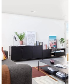 Fekete acél komód 160x72x35 cm Shantay – Kave Home