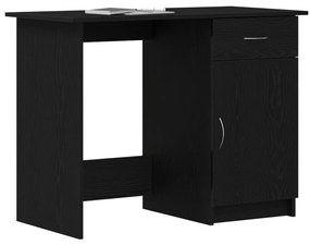 vidaXL Asztal Fekete Tölgy 100x50x76 cm Szerelt Fa
