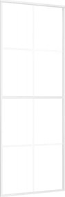 vidaXL fehér matt ESG üveg és alumínium tolóajtó 76 x 205 cm