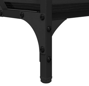 vidaXL Dohányzóasztal Fekete tölgy 100 x 50 x 50 cm Faanyag