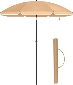 SOLARA napernyő, Ø160 cm, világosbarna (taupe) SongmicsHome