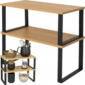 Konyhai Fűszertartó Polc Bambusz Álló Rendező Asztallap Könyvespolc 2 db