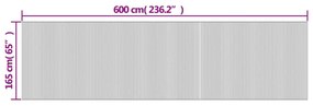 sötétbarna bambusz térelválasztó 165 x 600 cm