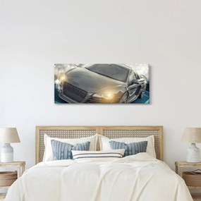 Audi autó képe - szürke (120x50 cm)