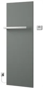 ELION elektromos fürdőszobai radiátor termosztáttal, 606x1765mm, 900W, metál ezüst (IR512)