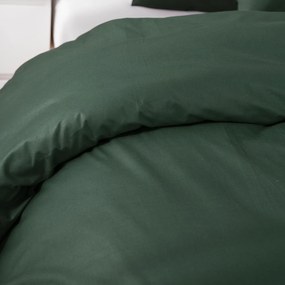 Goldea pamut ágyneműhuzat garnitúra - sötétzöld 140 x 200 és 70 x 90 cm