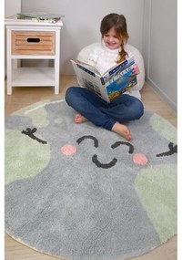 Kék mosható kézi szövésű pamut gyerek szőnyeg ø100 cm Big Big World – Lorena Canals