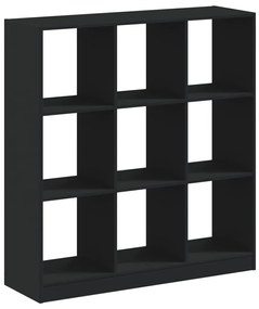 fekete szerelt fa könyvszekrény 102 x 32 x 108 cm