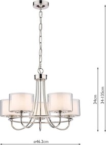 Laura Ashley Southwell 3703637-Q Csillár 5x20W/G9 IP20