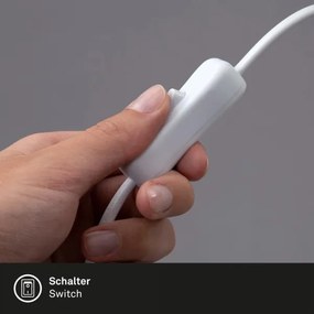 Brilo - LED Rugalmas asztali lámpa klipsszel TRASNA LED/7,5W/230V fehér