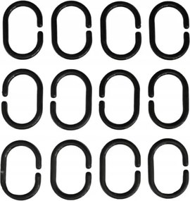 Fekete Zuhanyfüggöny Kiváló minőségű anyag a fürdőszobába