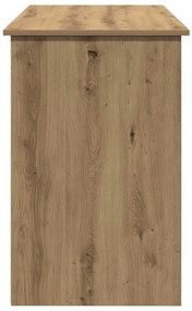 kézműves tölgy színű szerelt fa íróasztal 102x50x75 cm