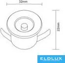 UNIVERSO Mini spot lámpatest 1w zöld 80lm 30° IP20 Fehér D31x22mm kivágás:D28mm