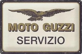 Fém tábla Moto Guzzi Servizio, (30 x 20 cm)