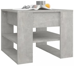 betonszürke szerelt fa dohányzóasztal 55,5x55x45 cm