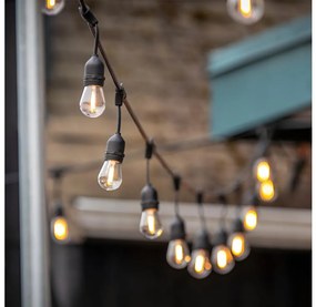 Kobi LED KĂŒltĂ©ri dekoratĂv lĂĄnc BAJA ST64 20xE27/1W/230V 10,9m IP44 meleg fehĂ©r KB0477