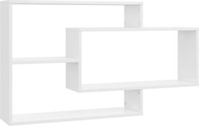 vidaXL magasfényű fehér szerelt fa fali polc 104 x 20 x 58,5 cm