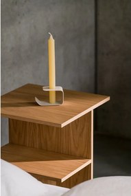 Natúr színű éjjeliszekrény tölgyfa dekorral Atik – noo.ma