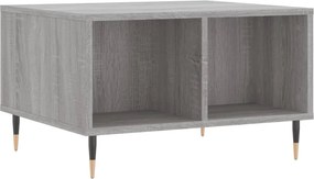 vidaXL szürke sonoma színű szerelt fa dohányzóasztal 60 x 50 x 36,5 cm