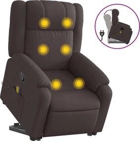 vidaXL sötétbarna szövet dönthető masszázs- és állófotel