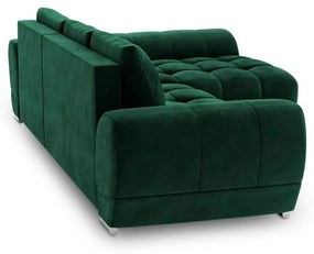 Nuage palackzöld kinyitható sarokkanapé bársony kárpittal, jobb oldali - Windsor &amp; Co Sofas