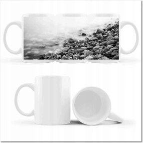 Nyomott mintás bögre Tenger part hullámok köd