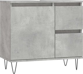 vidaXL betonszürke szerelt fa fürdőszobaszekrény 65 x 33 x 60 cm