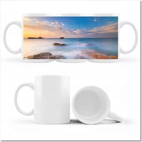 Nyomott mintás bögre Naplemente Tenger Égbolt