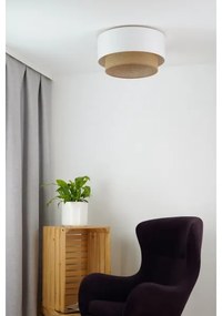 Duolla - Mennyezeti lámpa BOHO 1xE27/15W/230V átm. 45 cm fehér/barna