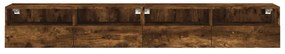 2 db füstös tölgy színű szerelt fa TV-szekrény 100 x 30 x 30 cm