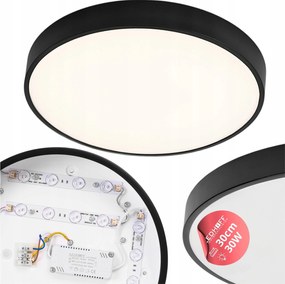 Plafon Led mennyezeti lámpa Kicsi 30CM kerek fekete panel a szobába Világos