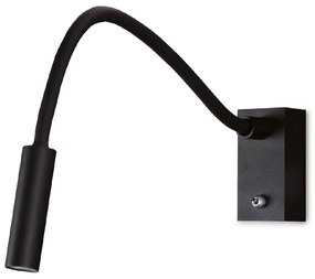 Maxlight RIDER fali lámpa, fekete, 3000 K, beépített LED, 190 lm, 1x3W, MAXLIGHT-W0046