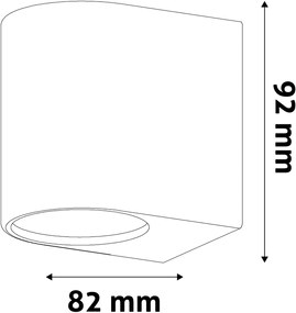 Avide kültéri fali lámpa Alega 1xGU10 IP44 Fekete
