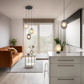 Zöld asztali lámpa üveg búrával (magasság 28,5 cm) Facette – Trio