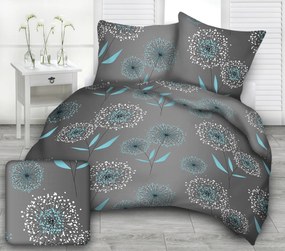 Pamut lepedők Pitypang kék TiaHome - 1x Párna 90x70cm, 1x Paplan 140x200cm