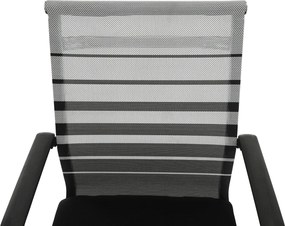 Tárgyalószék, szürke/fekete/ezüst, ESIN
